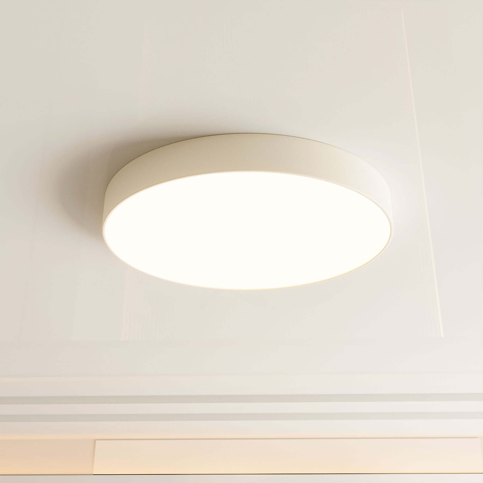 مصباح سقف نجف بتصميم دائرة بأسلوب بسيط