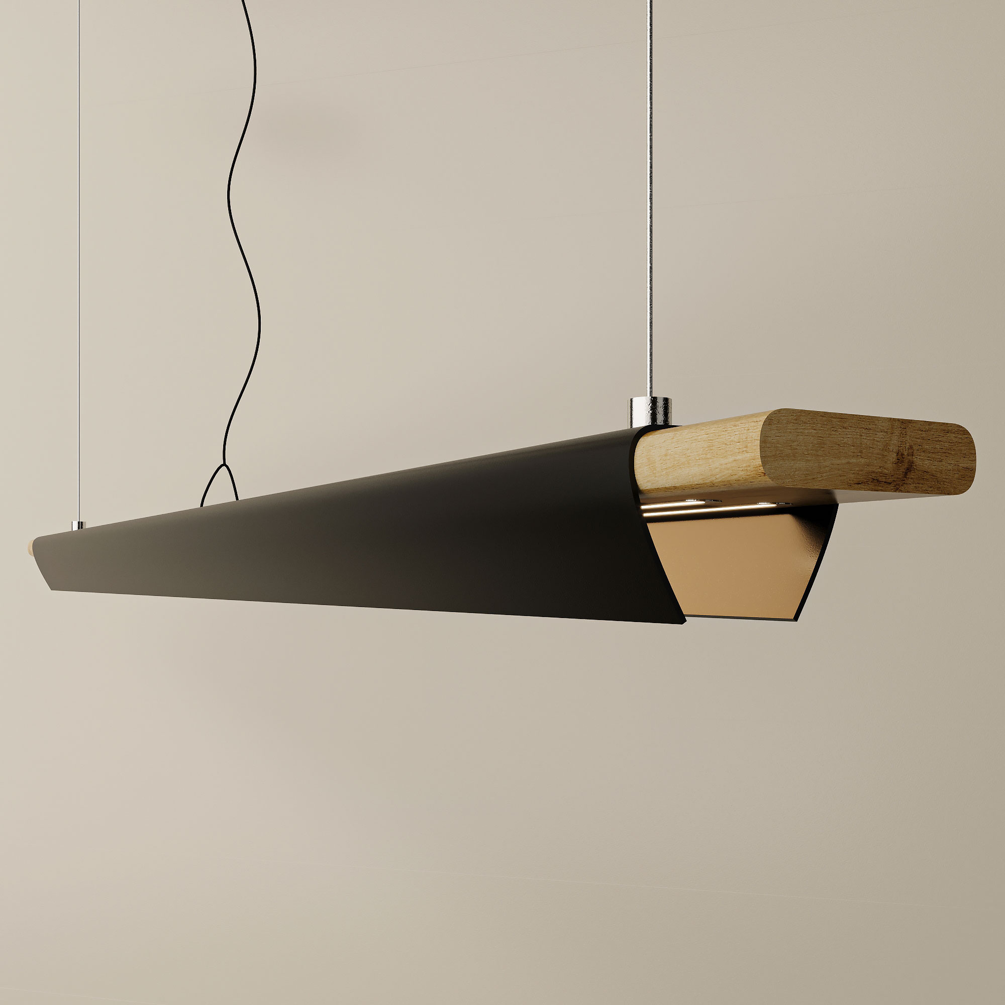 ثريا خشبية بإضاءة LED على شكل عشاء علوي إبداعية متعددة الألوان