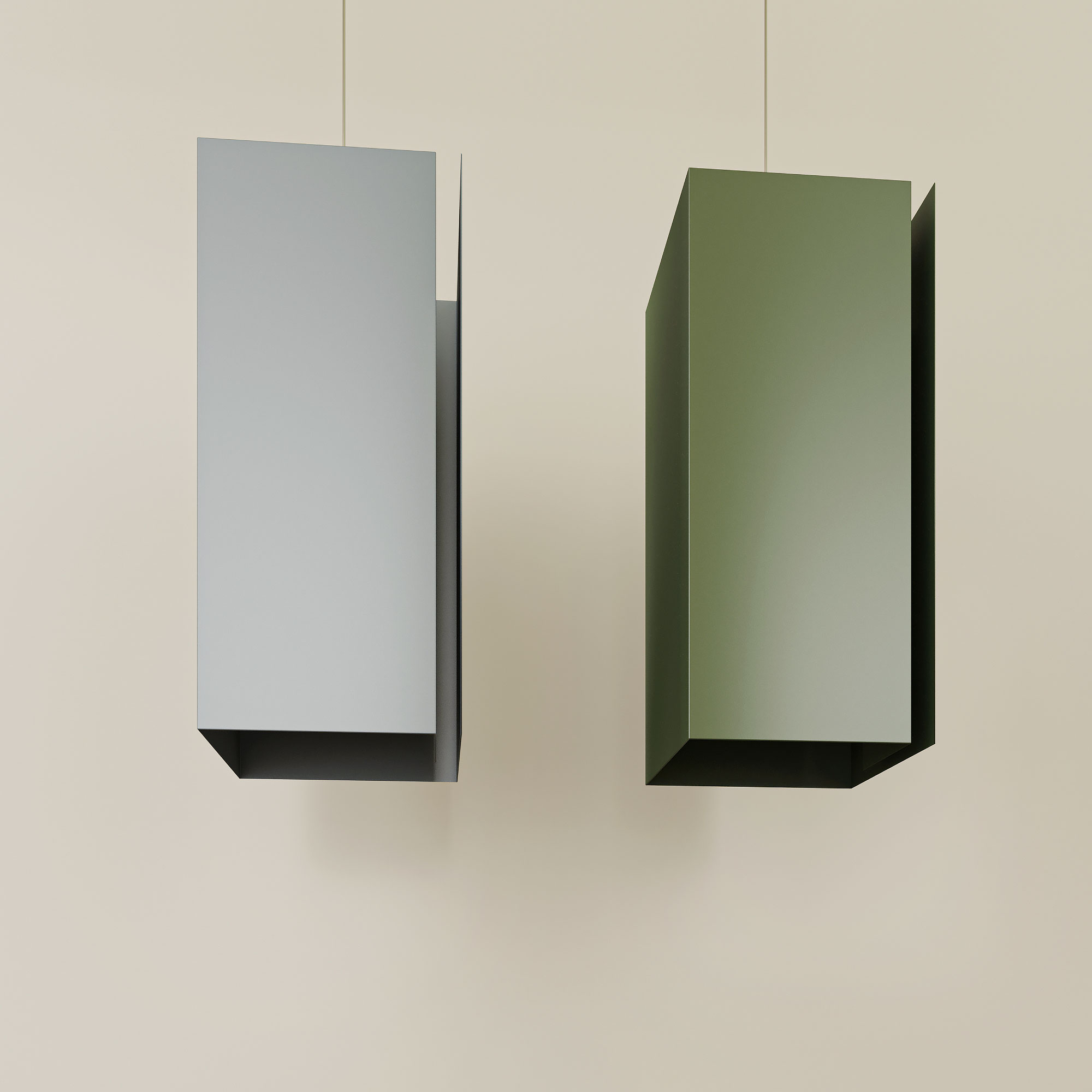 مصباح معلق على شكل مربع