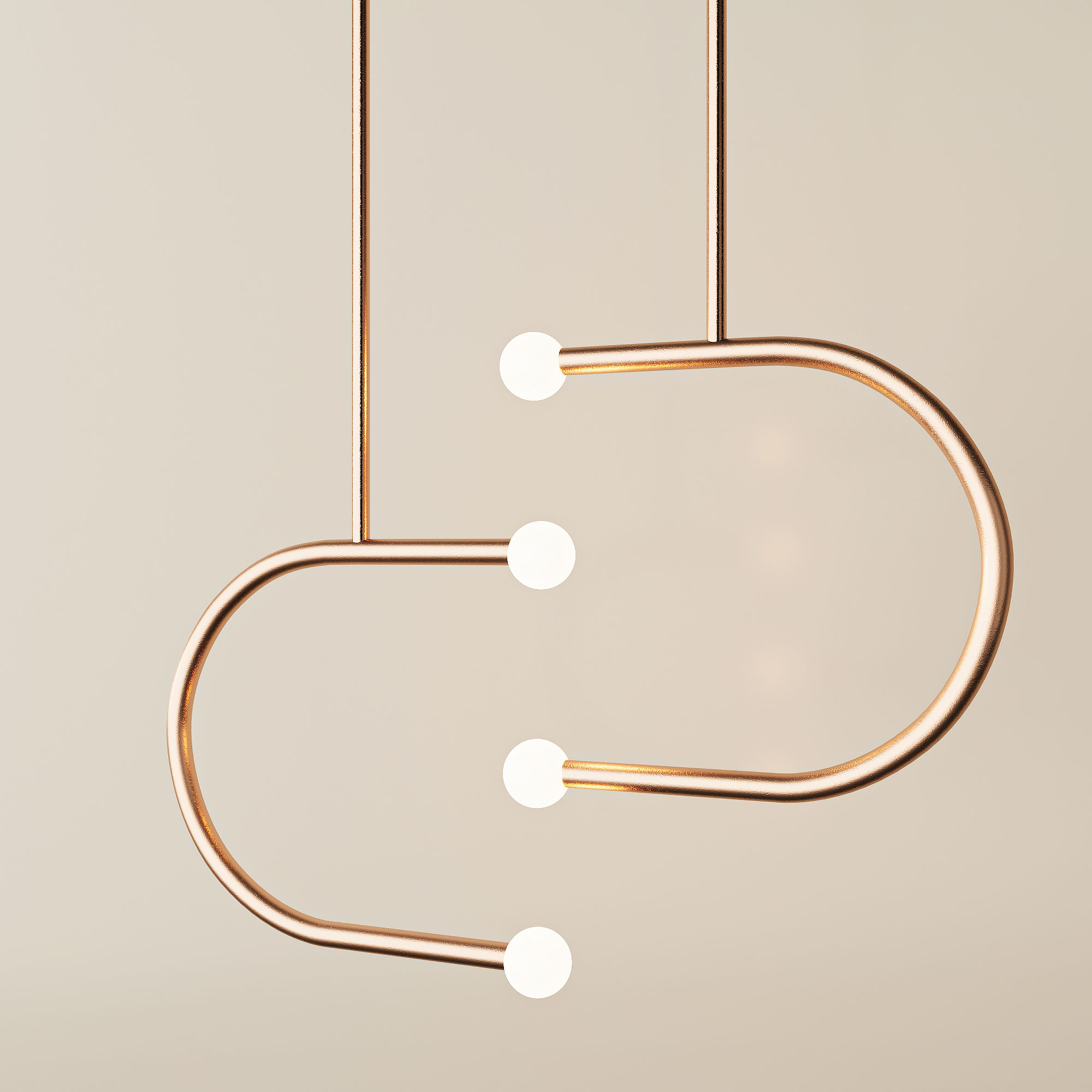 أضواء قلادة مزدوجة C