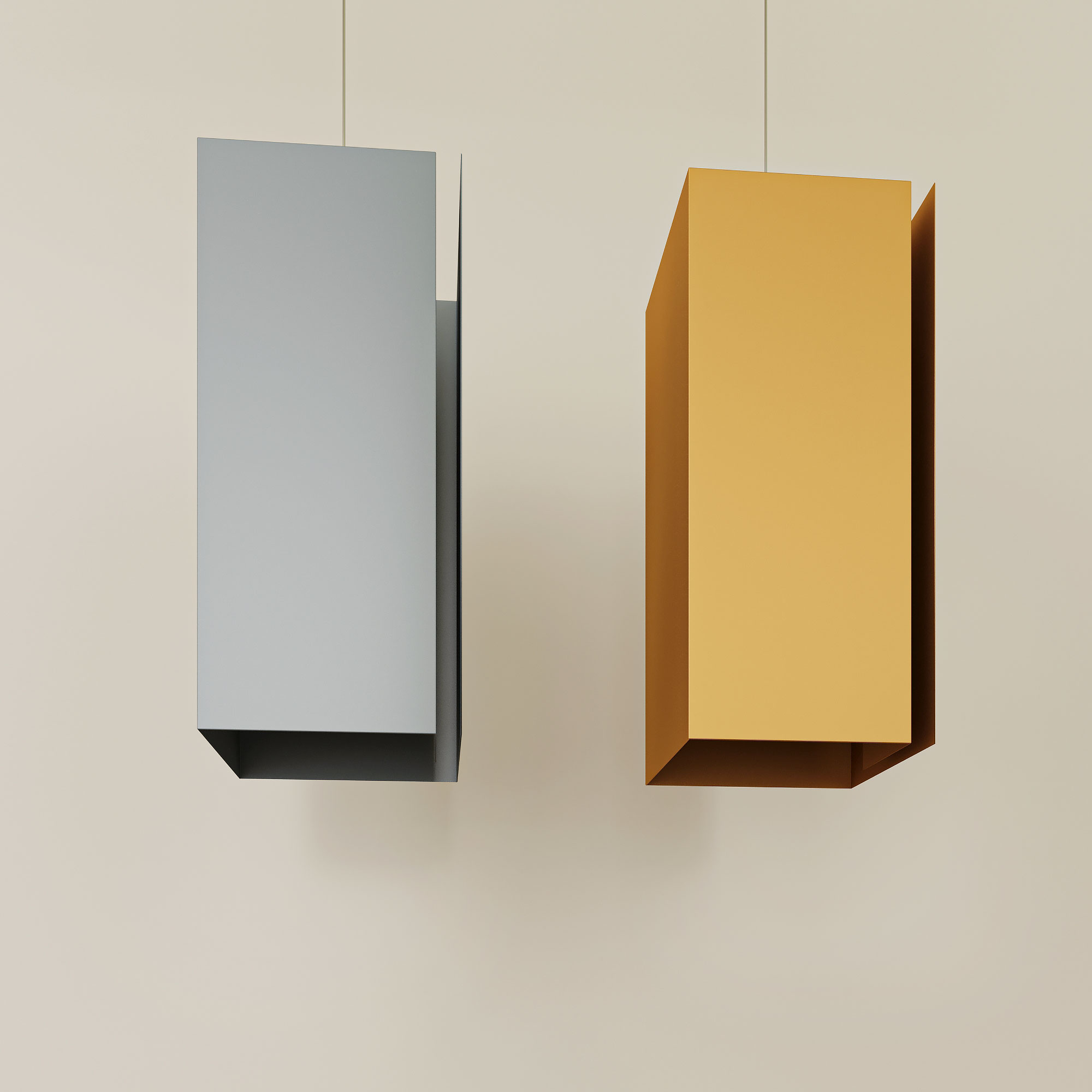 مصباح معلق على شكل مربع