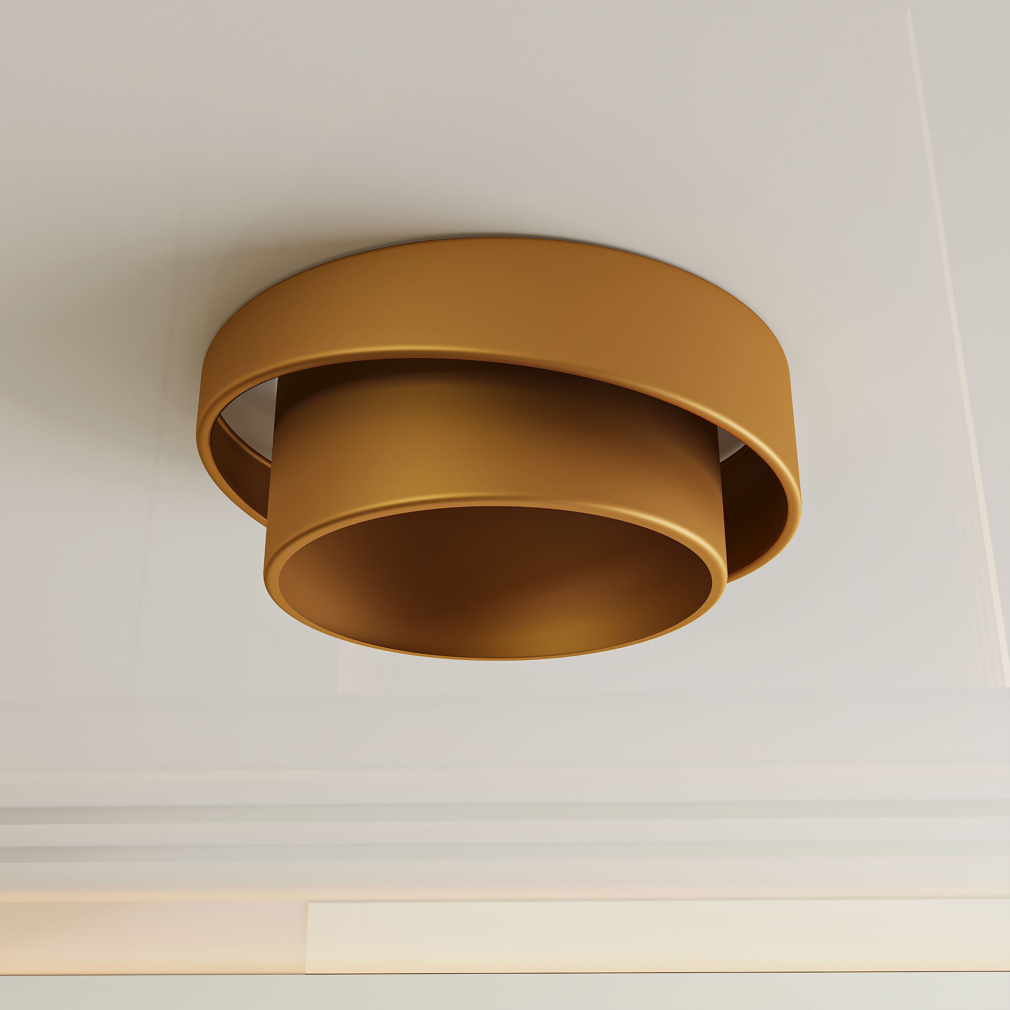 مصباح سقف دائري معدني